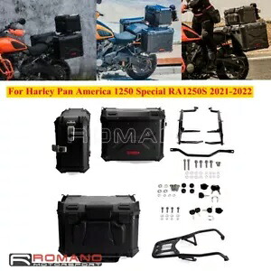 アルミサイドトップケース 取付プレート付き ハーレーパンアメリカ 1250 スペシャル 2021用 Aluminum Side Top Case W/Mounting Plate For Harley Pan America 1250 Special 2021 【並行輸入品】