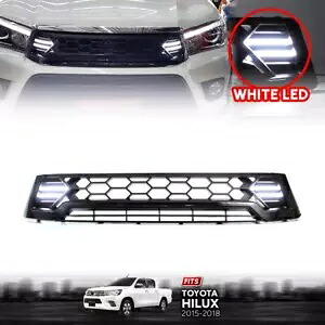 トヨタ ハイラックス SR5 ピックアップ 2015-2018 用ブラックグリル LED デイタイムランニングライト BLACK GRILLE LED DAYTIME RUNNING LIGHT FOR TOYOTA HILUX SR5 PICKUP 2015-2018 【並行輸入品】
