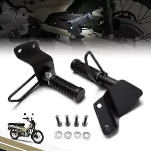 フィットホンダ CT125 トレイル 125 ハンターカブ助手席フットレスト後部フットペグ ブラック FIT HONDA CT125 TRAIL 125 HUNTER CUB PASSENGER FOOTREST REAR FOOT PEGS BLACK 【並行輸入品】|カスタムパーツ WORLD倉庫