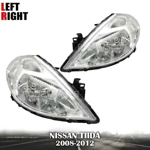 ヘッドランプフロントライトペアクリアレンズフィット日産ティーダ C11 ハッチバック 2008-2012 Head Lamp Front Light Pair Clear Lens Fit Nissan Tiida C11 Hatchback 2008-2012 【並行輸入品】|カスタムパーツ WORLD倉庫