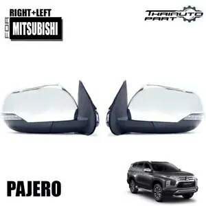 サイドミラーペアクローム電気 7 ワイヤー三菱モンテロスポーツ 2015-2018 SIDE MIRROR PAIR CHROME ELECTRIC 7 WIRES FOR MITSUBISHI MONTERO SPORT 2015-2018 【並行輸入品】