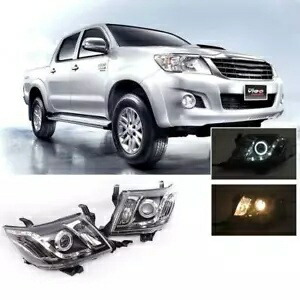 トヨタ ハイラックス VIGO チャンプくん 12 - 14 LED プロジェクターアングルアイヘッドライトペアに適合 FIT TOYOTA HILUX VIGO CHAMP KUN 12 - 14 LED PROJECTOR ANGLE EYE HEAD LIGHT PAIR 【並行輸入品】|カスタムパーツ WORLD倉庫