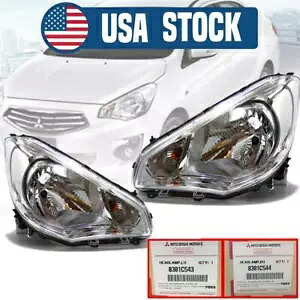 三菱ミラージュ G4 2013-2019 セダンペア純正ヘッドライトフロントランプに適合 FIT For Mitsubishi Mirage G4 2013-2019 Sedan Pair Genuine Head Light Front Lamp 【並行輸入品】｜カスタムパーツ WORLD倉庫 104,060円