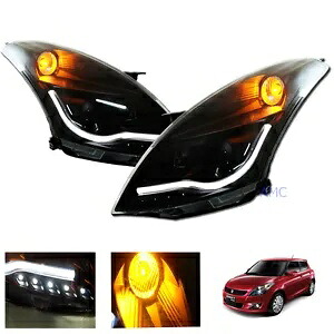 スズキ スイフト 2010 - 2016 ヘッドランプ ライト スモーク CCFL LED プロジェクターに適合 FIT SUZUKI SWIFT 2010 - 2016 HEAD LAMP LIGHT SMOKE CCFL LED PROJECTOR 【並行輸入品】