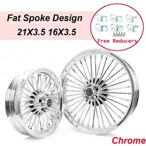 21x3.5 16x3.5 ファット スポーク ホイールセット ハーレー ヘリテージ ソフテイル デュース デラックス FLSTN 用 21x3.5 16x3.5 Fat Spoke Wheel Set for Harley Heritage Softail Deuce Deluxe FLSTN 【並行輸入品】