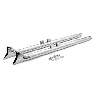 ツーリング 95-16 クローム 42 インチ フィッシュテール マフラー エキゾーストパイプ ハーレー エレクトラグライド用 Touring 95-16 Chrome 42\