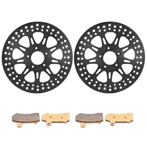 11.8 インチ フロント ブレーキ ローター & パッド ツーリング FLHRC ロードキング ロード エレクトラグライド 08-22 11.8" Front Brake Rotors & Pads Touring FLHRC Road King Road Electra Glide 08-22 【並行輸入品】|カスタムパーツ WORLD倉庫