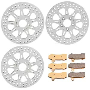 フロント リア 11.8 ポリッシュ ブレーキ ローター パッド ロードキング エレクトラグライド ウルトラ クラシック Front Rear 11.8 Polished Brake Rotors Pads Road King Electra Glide Ultra Classic 【並行輸入品】 55,055円