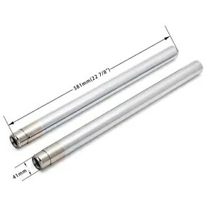ハーレーファットボーイ 41mm クロームフォークチューブ 22 7/8インチ ソフテイル ヘリテージクラシック 00-17用 for Harley Fat Boy 41mm Chrome Fork Tubes 22 7/8\