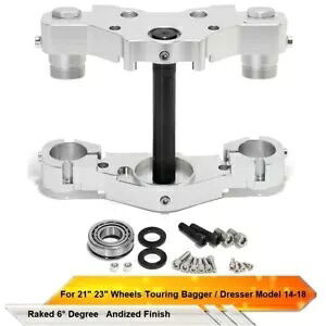 6 度レイク トリプル ツリー キット 21 "23" ホイール ハーレー ツーリング バガー 2014-18 用 6 Degree Raked Triple Trees kit 21" 23" Wheels For Harley Touring Bagger 2014-18 【並行輸入品】|カスタムパーツ WORLD倉庫