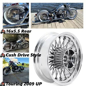 16x5.5 ファットスポーク後輪 ハーレーツーリングロードエレクトラグライド FLHX 2009-2024用 16x5.5 Fat Spoke Rear Wheel for Harley Touring Road Electra Glide FLHX 2009-2024 【並行輸入品】