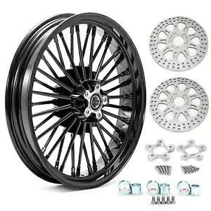 18x3.5 ファット スポーク フロント ホイール リム ローター ハーレー エレクトラ ロード グライド FLHR 00-07用 18x3.5 Fat Spoke Front Wheel Rim Rotors for Harley Electra Road Glide FLHR 00-07 【並行輸入品】