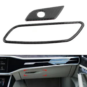 2 個副操縦士収納ボックスハンドルカバートリムアウディ A6 C8 2019-21- 2pcs Copilot Storage Box Handle Cover Trim for Audi A6 C8 2019-21- 【並行輸入品】｜カスタムパーツ WORLD倉庫