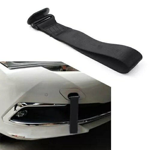 牽引ベルト ストラップ ラリー フック ユニバーサル リア/フロント バンパー ブラック- Tow belt strap rally hook universal rear/front bumper black- 【並行輸入品】|カスタムパーツ WORLD倉庫