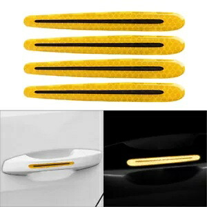 カーボンファイバー車のドアハンドル反射ステッカー傷防止ユニバーサル- Carbon fiber car door handle reflective stickers scratch protection universal- 【並行輸入品】｜カスタムパーツ WORLD倉庫
