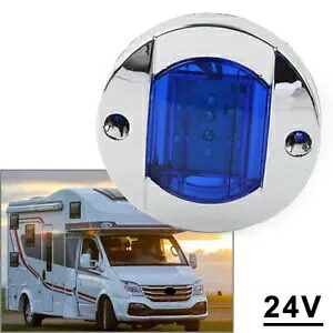 ラウンド 24V LED サイド マーカー トレーラー ライト ブルー ランプ トラック トレーラー RV ボート用- Round 24V LED Side Marker Trailer Light Blue Lamp for Truck Trailer RV Boat- 【並行輸入品】|カスタムパーツ WORLD倉庫