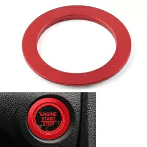 エンジンスタートストップボタンリングトリムホンダシビック 10 世代 16-21 レッド- Engine Start Stop Button Ring Trim for Honda Civic 10. Generation 16-21 Red- 【並行輸入品】|カスタムパーツ WORLD倉庫