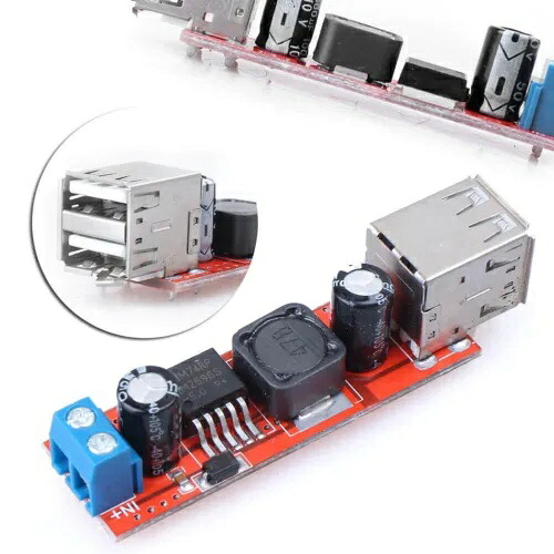1 個 DC 9V/12V/24V/36V から 5V 3A デュアル USB 充電器ダウンコンバータモジュール- 1PCS DC 9V/12V/24V/36V to 5V 3A Dual USB Charger Down Converter Module- 【並行輸入品】|カスタムパーツ WORLD倉庫