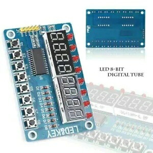 LED 8 ビット デジタル チューブ 8 ボタン TM1638 ディスプレイ モジュール AVR ARM 用 新品- LED 8-Bit Digital Tube 8 Button TM1638 Display Module for AVR ARM New- 【並行輸入品】|カスタムパーツ WORLD倉庫