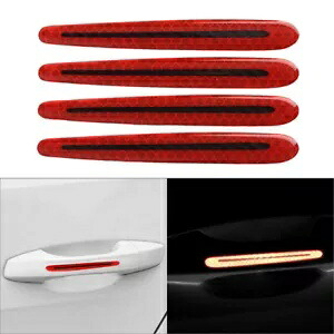 カーボンファイバー車のドアハンドル反射車ステッカースクラッチ保護レッド- Carbon Fiber Car Door Handle Reflective Car Sticker Scratch Protection Red- 【並行輸入品】|カスタムパーツ WORLD倉庫