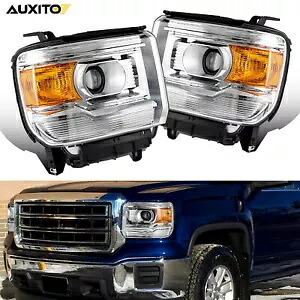ヘッドライトアセンブリ 2014-2017 GMC シエラ 1500 2500 3500HD ペアフロントランプ用 Headlight Assembly For 2014-2017 GMC Sierra 1500 2500 3500HD Pair Front Lamps 【並行輸入品】|カスタムパーツ WORLD倉庫
