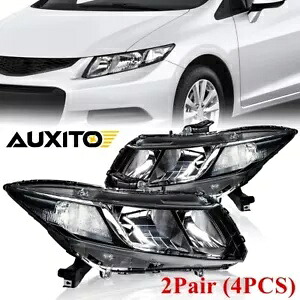 2012-2015 ホンダ シビック 2 ペア ブラック ハウジング ヘッドライト アセンブリ 左 & 右 For 2012-2015 Honda Civic 2Pair Black Housing Headlight Assemblies Left & Right 【並行輸入品】｜カスタムパーツ WORLD倉庫