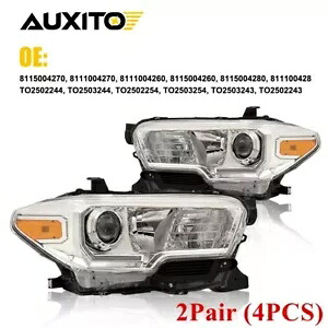 2016-2022 トヨタ タコマ SR/SR5 ハロゲン DRL なし 4x ヘッドライト 16-22 ヘッドランプ For 2016-2022 Toyota Tacoma SR/SR5 Halogen w/o DRL 4x Headlights 16-22 Headlamps 【並行輸入品】