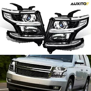 AUXITO ヘッドライトアセンブリセット 15-20 シボレー タホ サバーバン 左右ハロゲン用 AUXITO Headlight Assembly Set For 15-20 Chevy Tahoe Suburban Left Right Halogen 【並行輸入品】