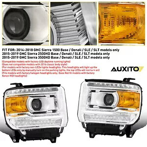 14-15 GMC シエラ 1500/15-19 2500 3500HD ヘッドライトドライバー助手席 DRL 新品 For 14-15 GMC Sierra 1500/15-19 2500 3500HD Headlight Driver Passenger DRL NEW 【並行輸入品】
