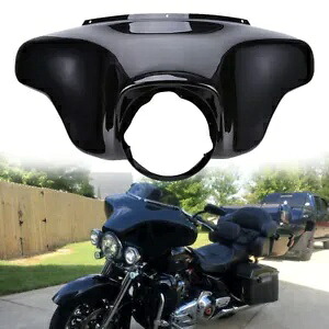 ブラック フロント アウター バットウィング フェアリング ハーレー エレクトラ ロード ストリート グライド 1996-2013用 Black Front Outer Batwing Fairing For Harley Electra Road Street Glide 1996-2013 【並行輸入品】
