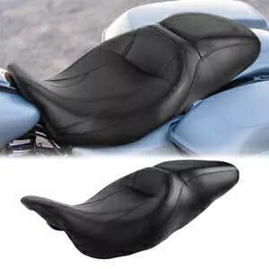 ブラック運転席助手席ハーレーツーリング CVO エレクトラグライド 2009-2023 に適合 Black Driver Passenger Seat Fit For Harley Touring CVO Electra Glide 2009-2023 【並行輸入品】