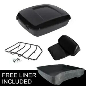 みじん切りトランク背もたれ荷物ラックトップレールハーレーツーリング 2014-2023 に適合 Chopped Trunk Backrest Luggage Rack Top Rail Fit For Harley Touring 2014-2023 【並行輸入品】