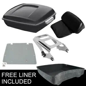 みじん切りトランク背もたれ取り付けラックプレートハーレーツアーパック 2009-2013 に適合 Chopped Trunk Backrest Mounting Rack Plate Fit For Harley Tour Pak 2009-2013 【並行輸入品】