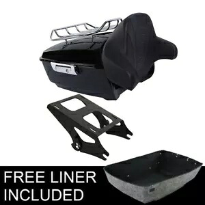 キングパック トランク バックレスト ツーアップ マウント ラック ハーレー ストリート グライド 2014-2023 に適合 King Pack Trunk Backrest Two Up Mount Rack Fit For Harley Street Glide 2014-2023 【並行輸入品】｜カスタムパーツ WORLD倉庫