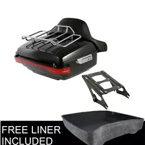 キング トランク バックレスト ラック ブレーキ テール ライト & マウント ハーレー ツーリング 14-23 に適合 King Trunk Backrest Rack Brake Tail Light & Mount Fit For Harley Touring 14-23 【並行輸入品】