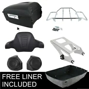 マットキング トランクマウント トップラックスピーカー ハーレーツアーパックツーリング 14-23 に適合 Matte King Trunk Mount Top Rack Speakers Fit For Harley Tour Pak Touring 14-23 【並行輸入品】