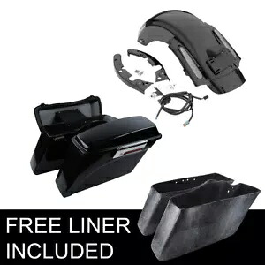 ブラック ABS サドルバッグ リアフェンダー ハーレー エレクトラ ロード グライド 2009-2013 に適合 Black ABS Saddlebags Rear Fender Fit For Harley Electra Road Glide 2009-2013 【並行輸入品】｜カスタムパーツ WORLD倉庫