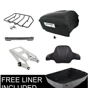 キング トランク マウント トップ ラック テールランプ ハーレー ツアー パック ツーリング FLHT 14-23 に適合 King Trunk Mount Top Rack Tail Lamp Fit For Harley Tour Pak Touring FLHT 14-23 【並行輸入品】