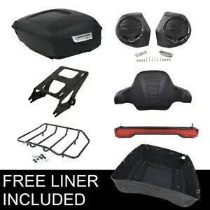 King トランクラックスピーカーテールライトハーレーツアーパックツーリング 2014-2023 に適合 King Trunk Rack Speakers Tail Light Fit For Harley Tour Pak Touring 2014-2023 【並行輸入品】