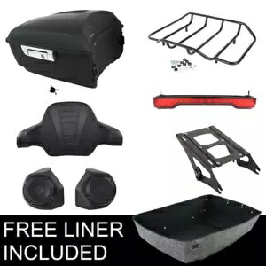 キング トランク レール ライト スピーカー ラック ハーレー ツアー パック エレクトラ グライド 14-23 に適合 King Trunk Rail Light Speakers Rack Fit For Harley Tour Pak Electra Glide 14-23 【並行輸入品】