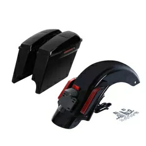 ストレッチサドルバッグ 6x9インチ スピーカーリッド & フェンダー ハーレーツーリング 2014-2023 に適合 Stretched Saddlebags 6x9\