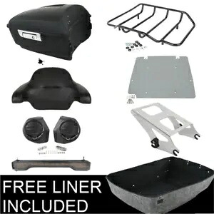 マットキング トランク 2 アップマウント ライト スピーカー プレート ハーレー ツーリング 2014-2023 に適合 Matte King Trunk 2 Up Mount Light Speaker Plate Fit For Harley Touring 2014-2023 【並行輸入品】