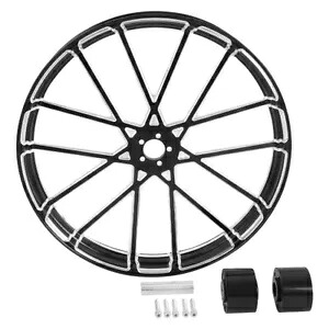 23 インチ フロント ホイール リム & デュアル ディスク ハブ ハーレー ツーリング 2008-2023 非 ABS に適合 23'' Front Wheel Rim & Dual Disc Hub Fit For Harley Touring 2008-2023 Non ABS 【並行輸入品】