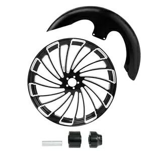21 インチフロントフェンダーホイールリムシングルディスクハブハーレーツーリング 2008-2013 CNC に適合 21'' Front Fender Wheel Rim Single Disc Hub Fit For Harley Touring 2008-2013 CNC 【並行輸入品】