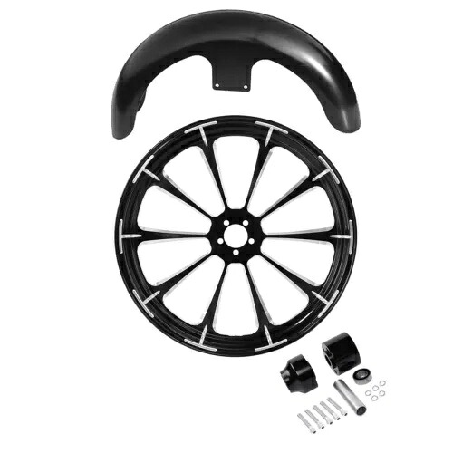 21 ''フロントホイールリムシングルハブフロントフェンダーフィットハーレーツーリング 2008-2013 US 21'' Front Wheel Rim Single Hub Front Fender Fit For Harley Touring 2008-2013 US 【並行輸入品】