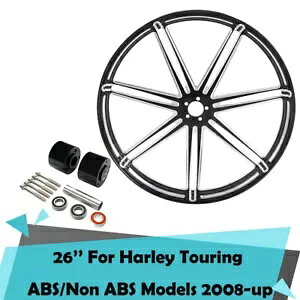 26 インチ フロント ホイール リム & デュアル ディスク ハブ ハーレー ツーリング 2008-2023 ABS に適合 26" Front Wheel Rim & Dual Disc Hub Fit For Harley Touring 2008-2023 ABS 【並行輸入品】｜カスタムパーツ WORLD倉庫