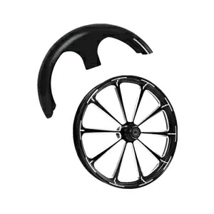 30 インチ フロント ホイール リム ハブ シングル ディスク フェンダー付き ハーレー ツーリング 2008-2013 に適合 30'' Front Wheel Rim Hub Single Disc w/ Fender Fit For Harley Touring 2008-2013 【並行輸入品】