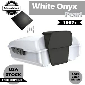 ホワイトオニキスパールチョップドツアーパックパックトランク荷物ハーレーツーリング/ソフテイル用 White Onyx Pearl Chopped Tour Pack Pak Trunk Luggage For Harley Touring/Softail 【並行輸入品】
