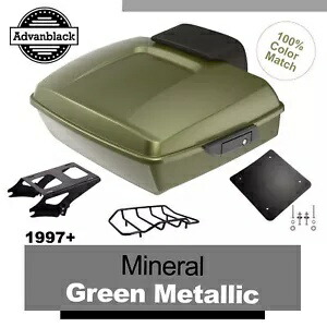 ミネラルグリーンメタリックチョップドツアーパック Pak 荷物バックレスト ハーレー 97+ に適合 Mineral Green Metallic Chopped Tour Pack Pak Luggage Backrest Fits Harley 97+ 【並行輸入品】