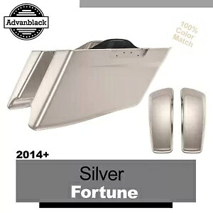 シルバーフォーチュン CVO テーパー拡張ストレッチサドルバッグ ハーレー 14+ 用 Silver Fortune CVO Tapered Extended Stretched Saddlebag For Harley 14+ 【並行輸入品】